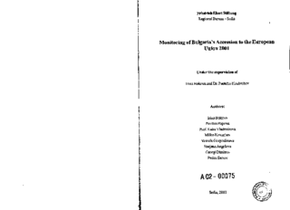 Monitoring of Bulgaria's accession to the European Union 2001