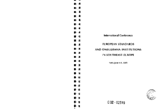 International Conference European Standards and Ombudsman Institutions in Southeast Europe